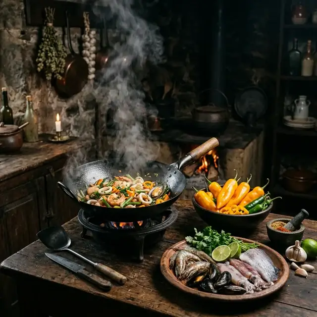 wok tradicional y técnica cocina nikkei comida japonesa trujillo